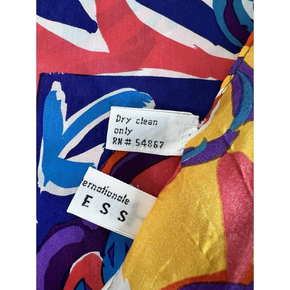 Vintage Scarf Design By Express‎ Silk Measuring 82